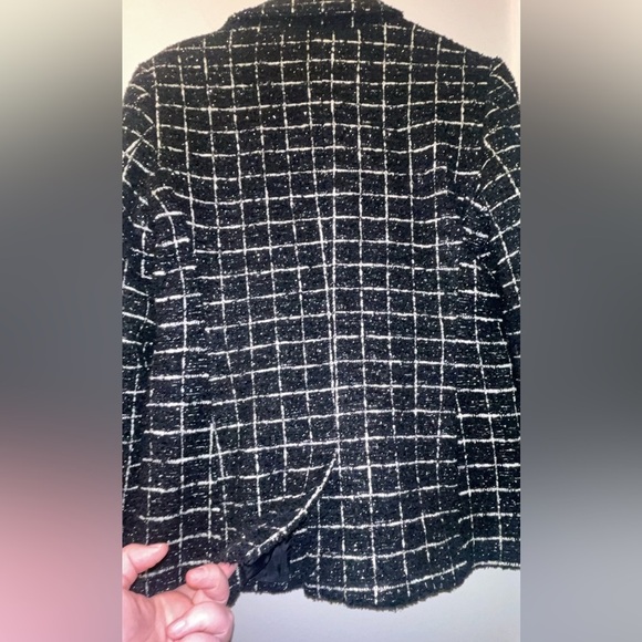 NWT On 34th Women’s Metallic Plaid Tweed Blazer Created For Macy’s Size 6 - Picture 6 of 8